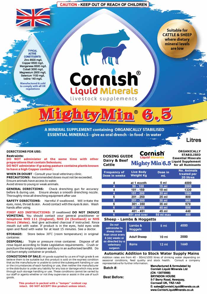 Cornish Liquid Minerals - MightyMin 6.5